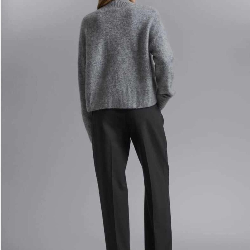& Other Stories Heather Gray Turtleneck Sweater - Picture 2 of 6